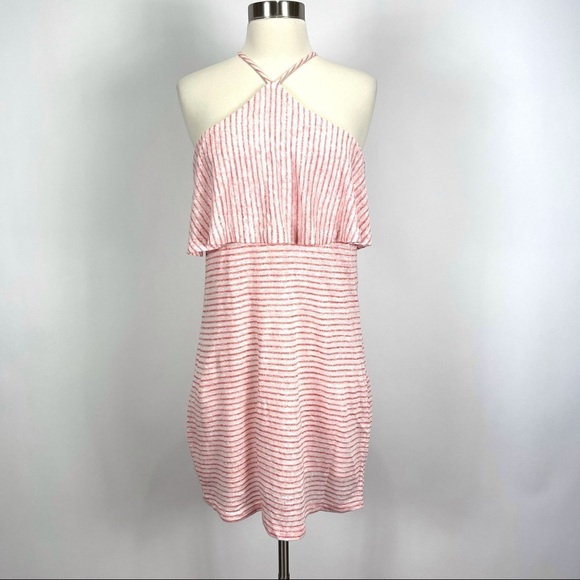 Splendid linen mini stripe halter dress - Picture 1 of 7